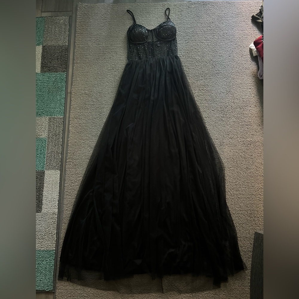Black Rhinestones Dress - Size Small